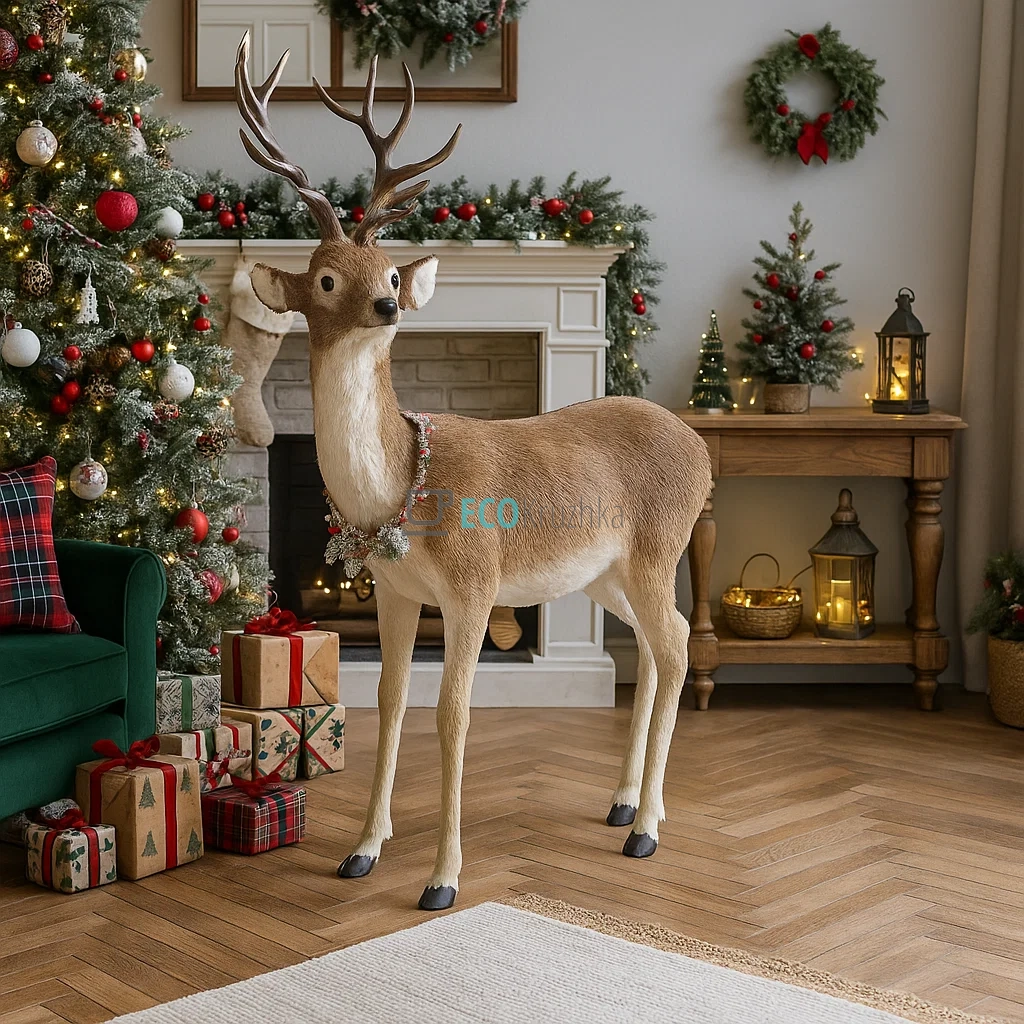 Декоративна фігура Олень 120 см коричневий (815-109)