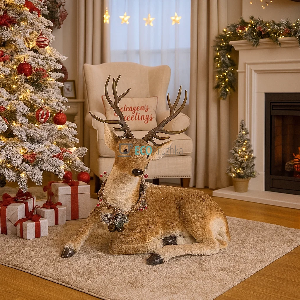 Декоративна фігура Олень 72 см коричневий (815-108) Декоративна фігура Олень 72 см коричневий (815-108)