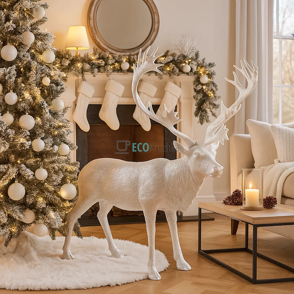 Декоративна фігура Лось 102 см білий (430-001) Декоративна фігура Лось 102 см білий (430-001)