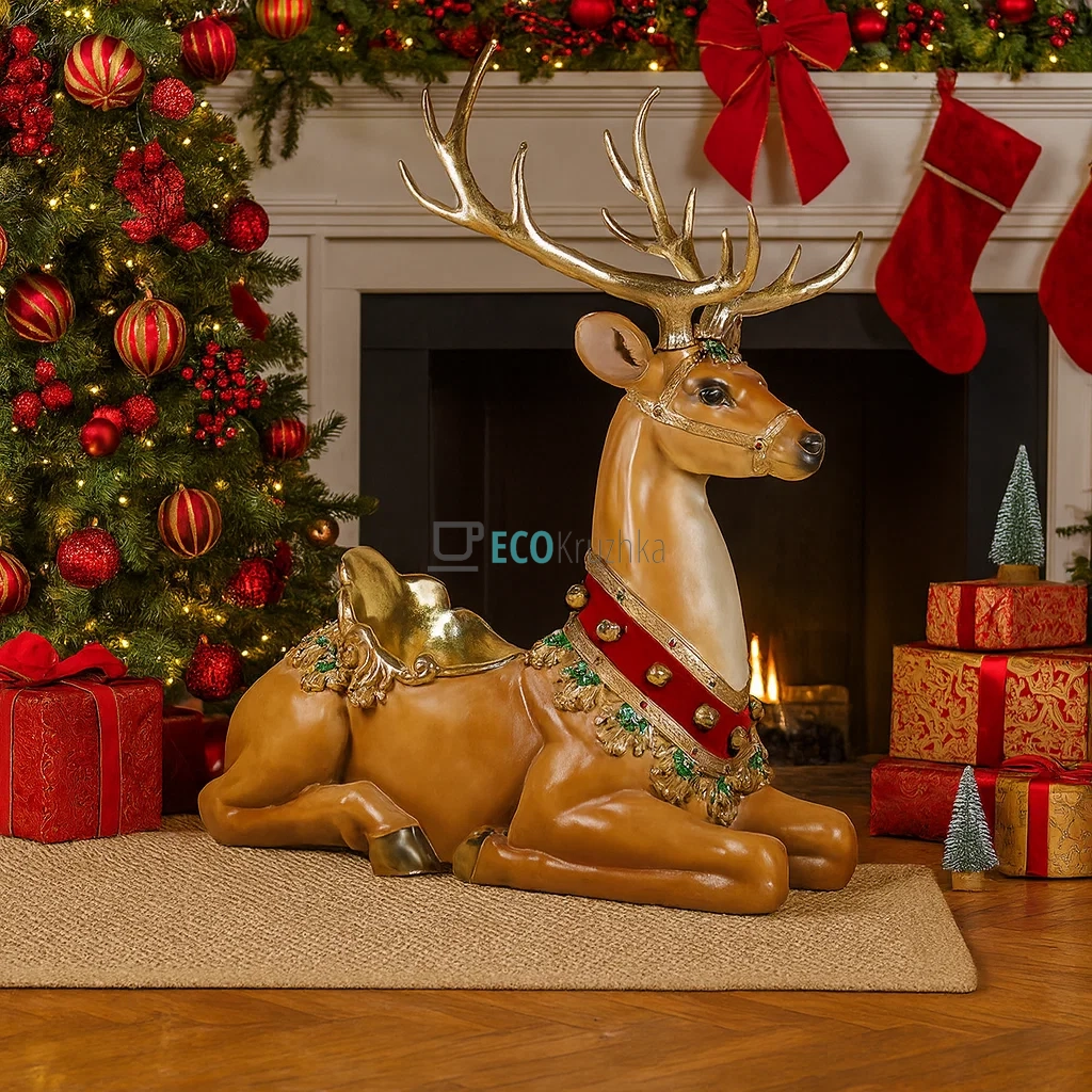 Декоративна фігура-кашпо Олень 110 × 53 × 116 см (838-473) Декоративна фігура-кашпо Олень 110 × 53 × 116 см (838-473)