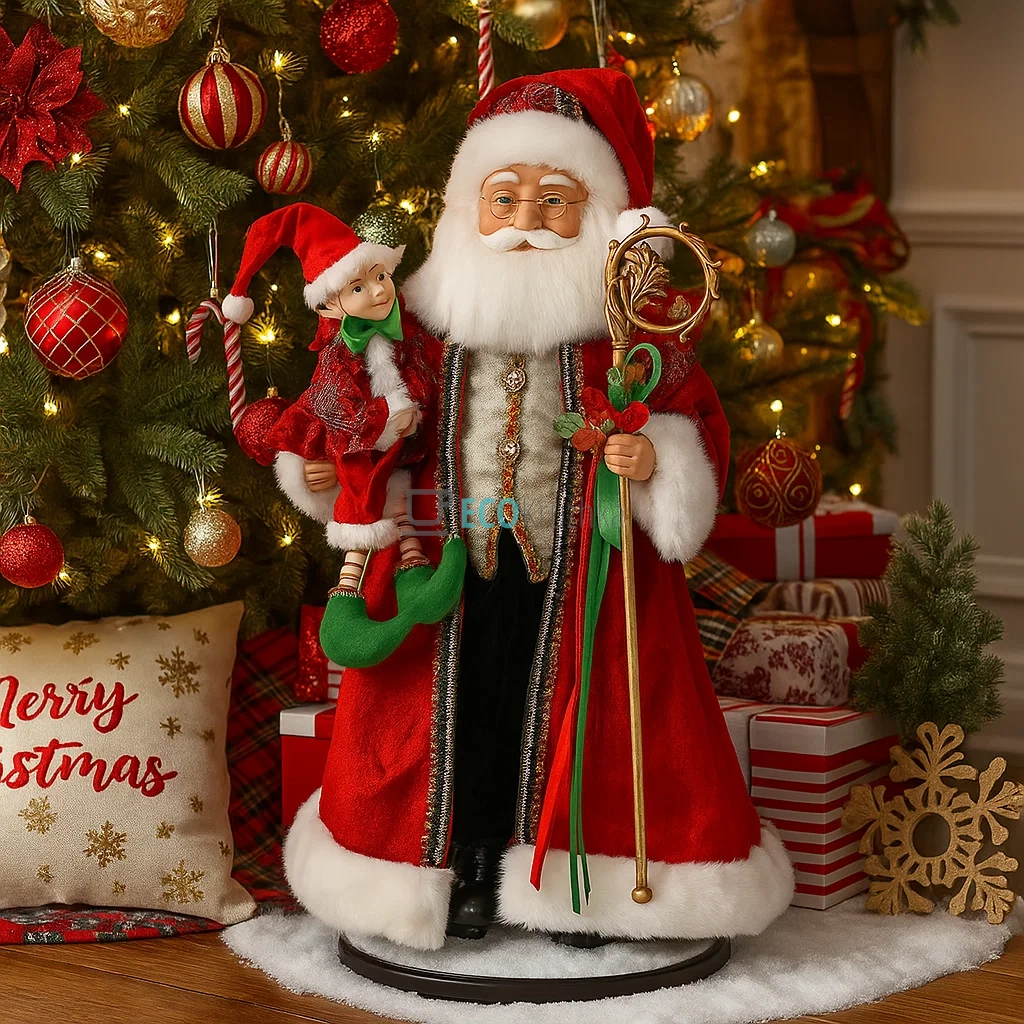 Музична фігура Санта з арлекіном 52 см з рухом голови (NY14-821) Музична фігура Санта з арлекіном 52 см з рухом голови (NY14-821)