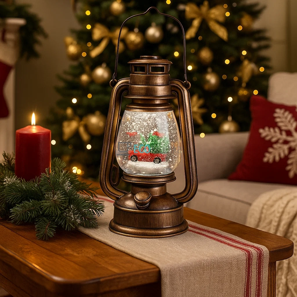 Декоративний LED‑ліхтар “Машина з ялинкою” 26 см (919-004) Декоративний LED‑ліхтар “Машина з ялинкою” 26 см (919-004)