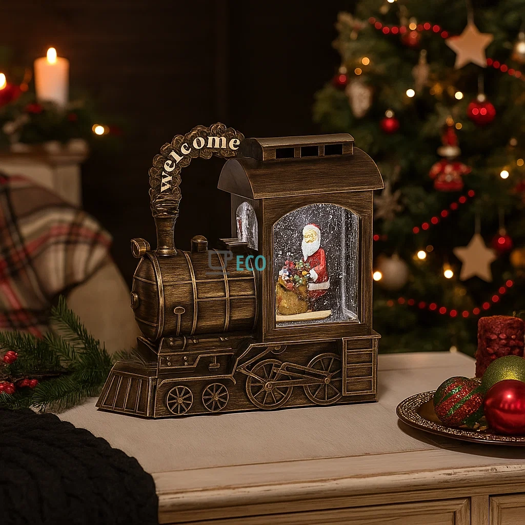 Новорічний LED‑декор „Паровоз Санти“ 24.5 см із глітером (919-022) Новорічний LED‑декор „Паровоз Санти“ 24.5 см із глітером (919-022)