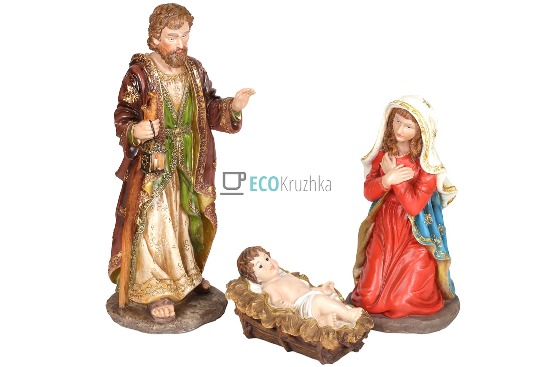 Різдвяний вертеп з 3 фігур 64 см (803-137) Різдвяний вертеп з 3 фігур 64 см (803-137)