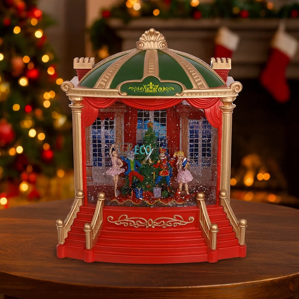 Новорічна водяна LED-фігура «Театр» з музикою Jingle Bells 22 × 11 × 23 см (890-283) Новорічна водяна LED-фігура «Театр» з музикою Jingle Bells 22 × 11 × 23 см (890-283)