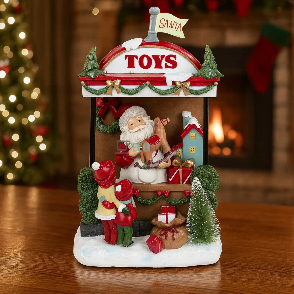 Новорічна фігура Санта Клаус у магазині іграшок LED 33 см (197-727) Новорічна фігура Санта Клаус у магазині іграшок LED 33 см (197-727)