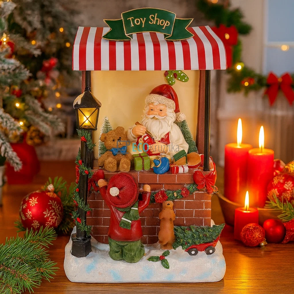 Новорічна фігура Санта Клаус з LED-підсвіткою 40 см (197-730) Новорічна фігура Санта Клаус з LED-підсвіткою 40 см (197-730)