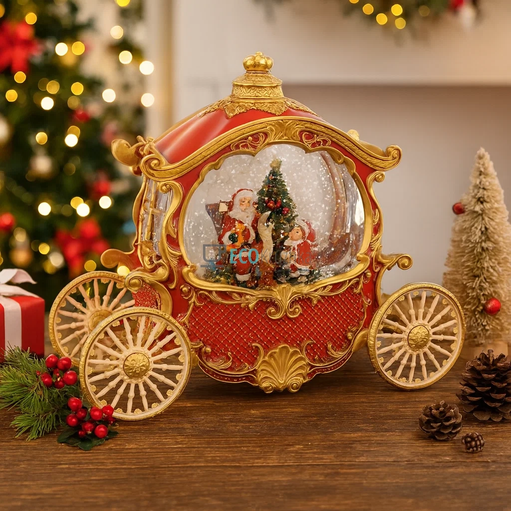 Новорічна водяна фігура Карета з LED та музикою Jingle Bells 21.5 см USB (890-270) Новорічна водяна фігура Карета з LED та музикою Jingle Bells 21.5 см USB (890-270)