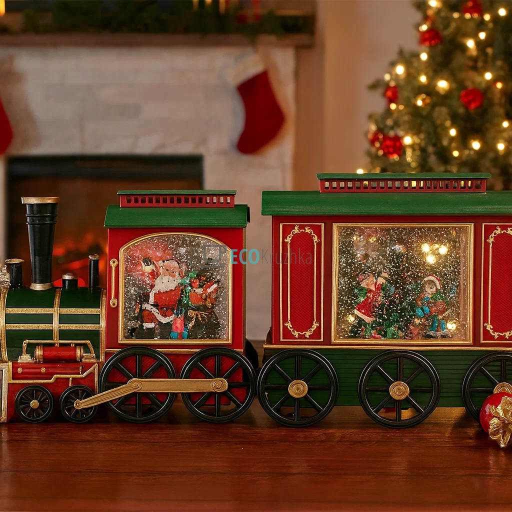 Водяний Різдвяний поїзд з LED та музикою Jingle Bells 48 см (890-259) Водяний Різдвяний поїзд з LED та музикою Jingle Bells 48 см (890-259)