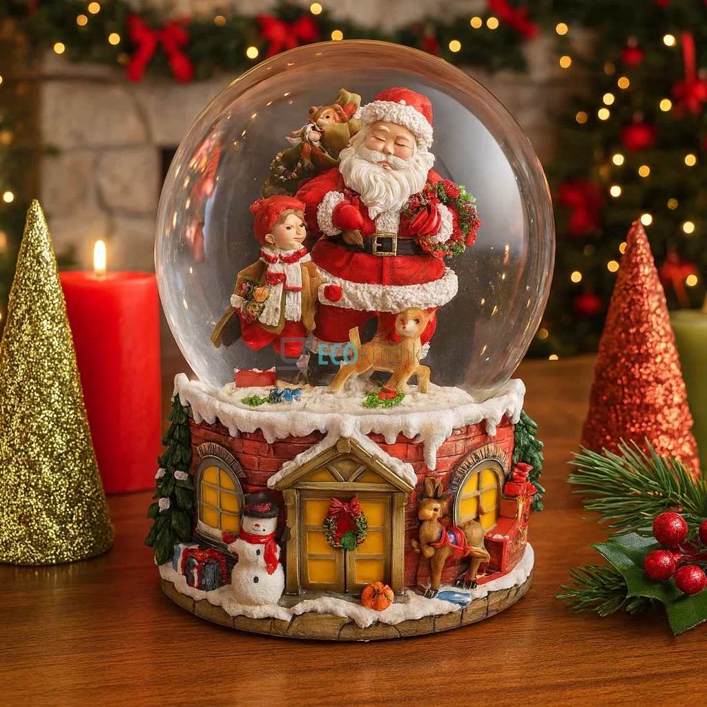 Водяна куля 20 см з музикою "У лісі народилася ялинка" (559-243) Водяна куля 20 см з музикою "У лісі народилася ялинка" (559-243)