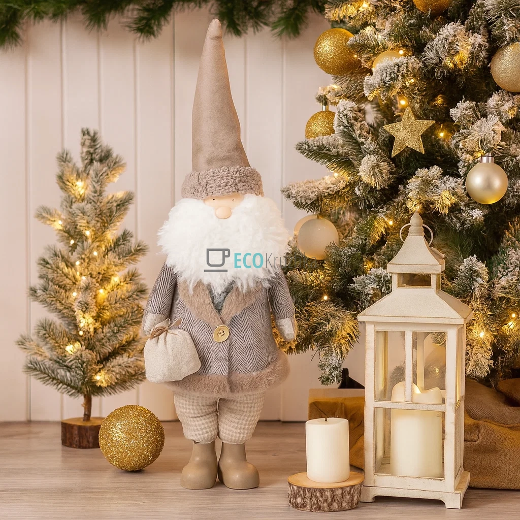 Декоративна фігура Санта 59 см бежевий (831-304) Декоративна фігура Санта 59 см бежевий (831-304)