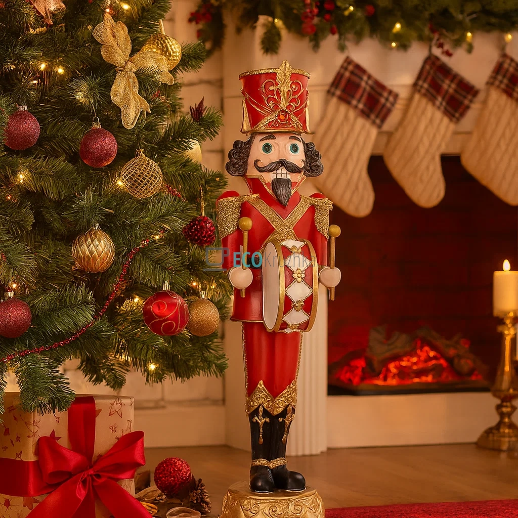 Декоративна фігура Лускунчик з барабаном 35.5 см (837-279) Декоративна фігура Лускунчик з барабаном 35.5 см (837-279)