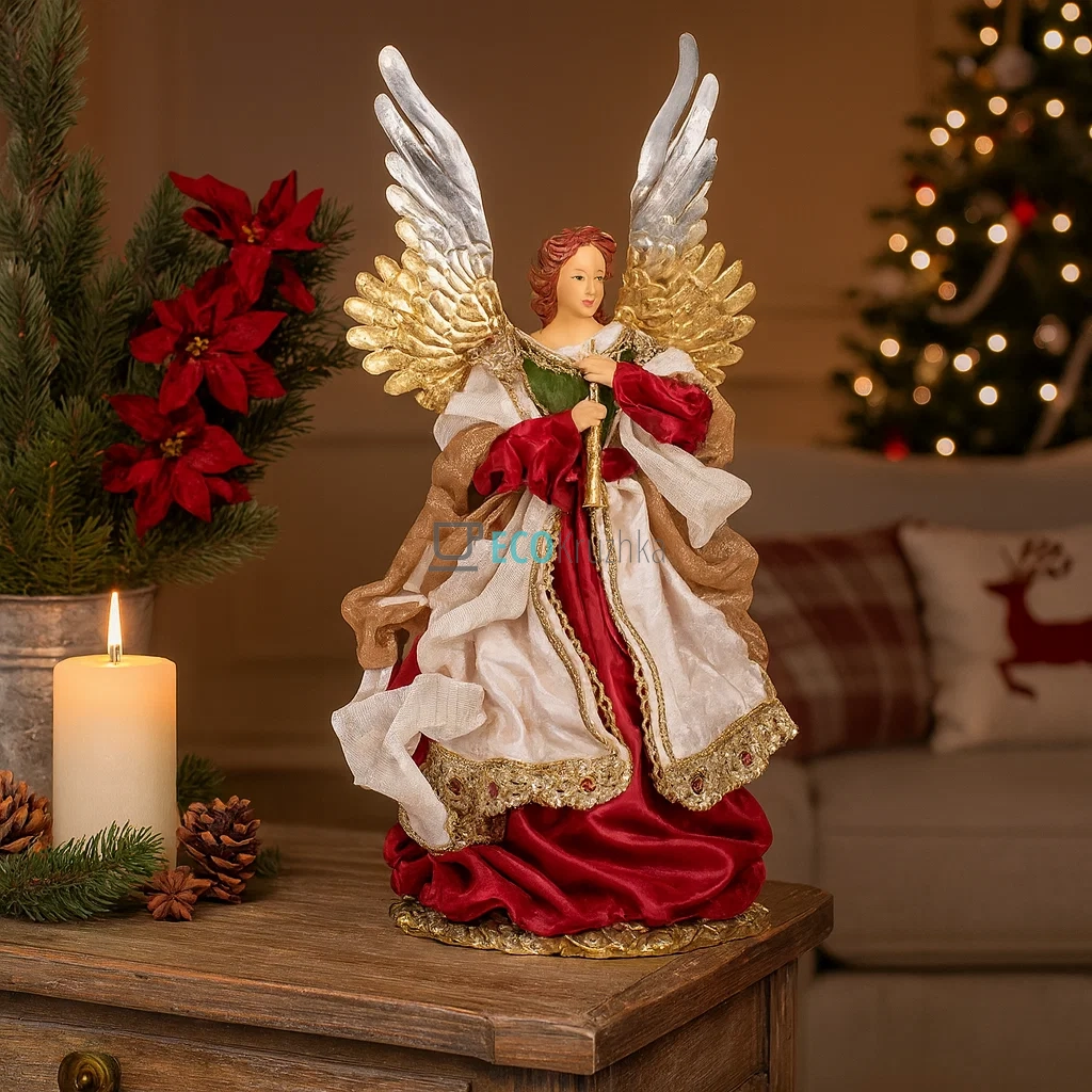 Декоративна фігура Різдвяний янгол 22 х 18 х 43 см (428-218)