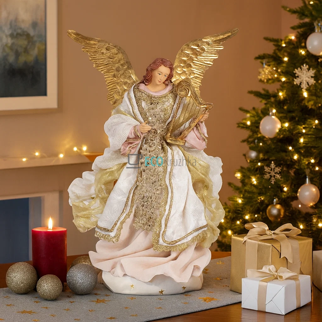 Декоративна фігура Різдвяний янгол 29 х 18 х 41 см (428-217)