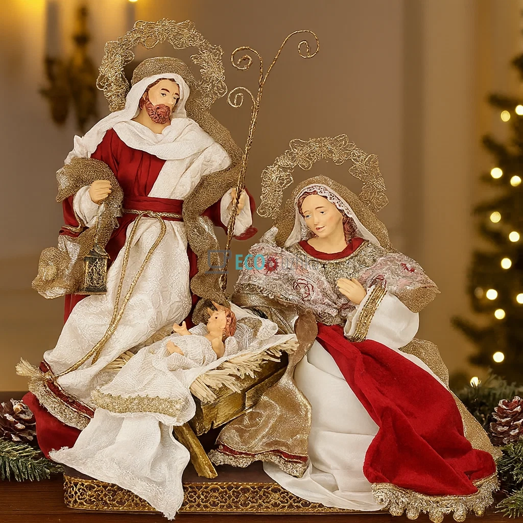 Різдвяний вертеп з 3 фігур на підставці 41 х 24 х 42 см (428-231) Різдвяний вертеп з 3 фігур на підставці 41 х 24 х 42 см (428-231)