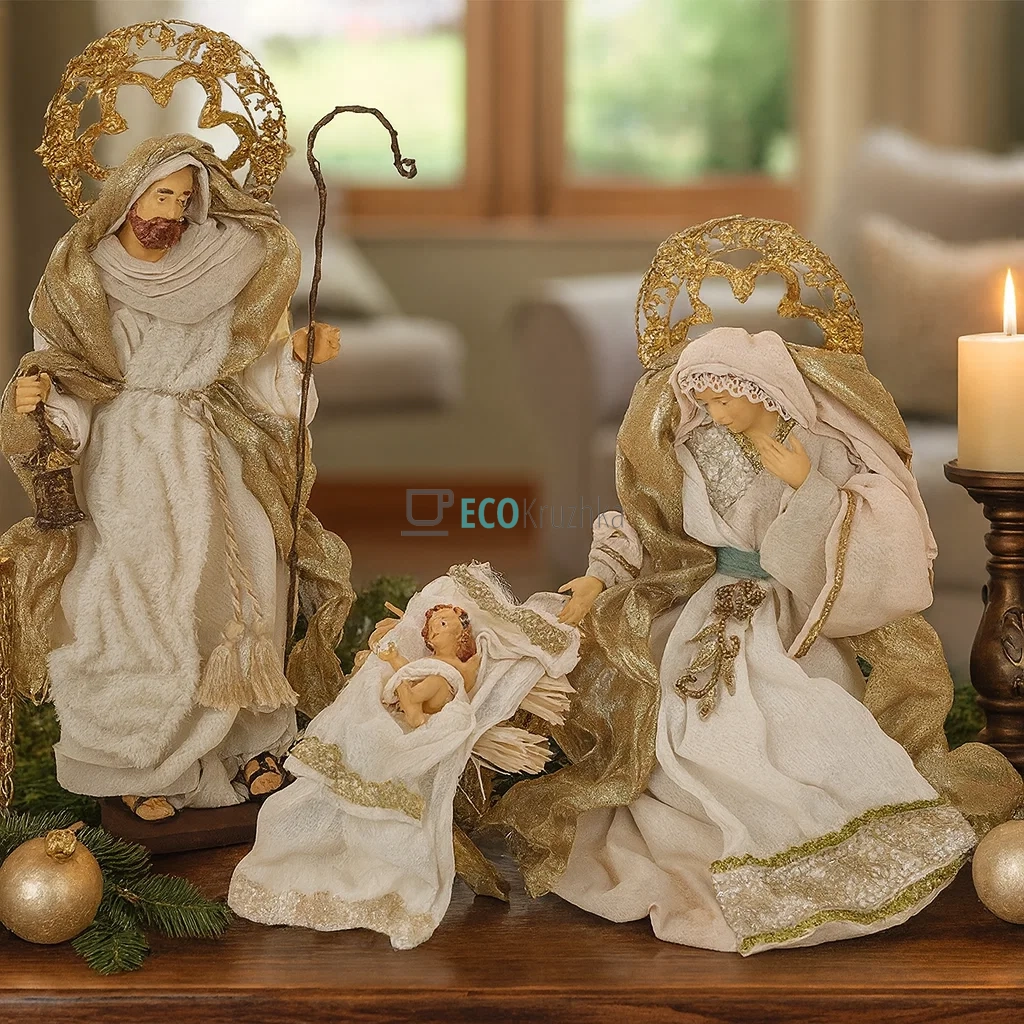 Різдвяний вертеп з 3 фігур 42 см (428-240) Різдвяний вертеп з 3 фігур 42 см (428-240)