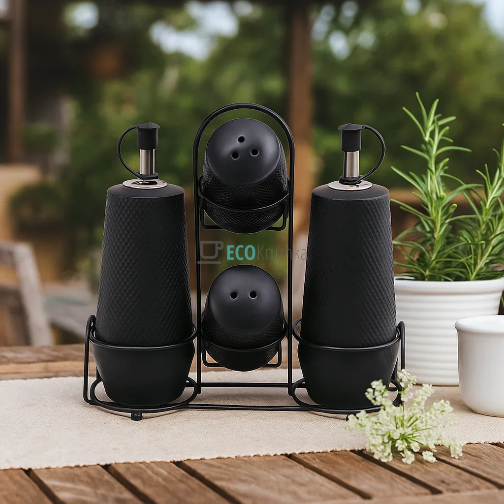 Набір для спецій 5-ти предмений "Black" Maestro MR-20001-04S Набір для спецій 5-ти предмений "Black" Maestro MR-20001-04S