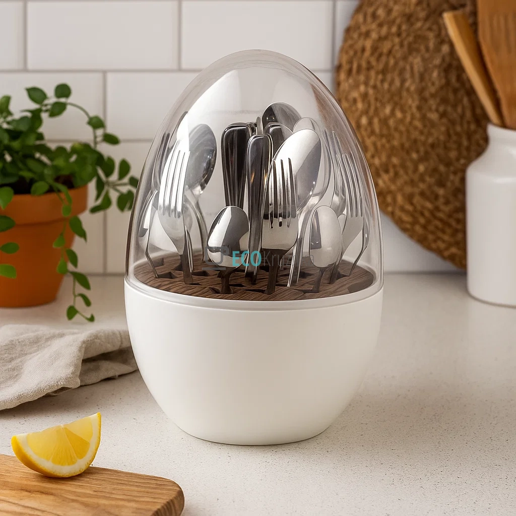 Набір столових приборів із нержавіючої сталі 24 штуки хромованих, білий (HP7889) Набір столових приборів із нержавіючої сталі 24 штуки хромованих, білий (HP7889)