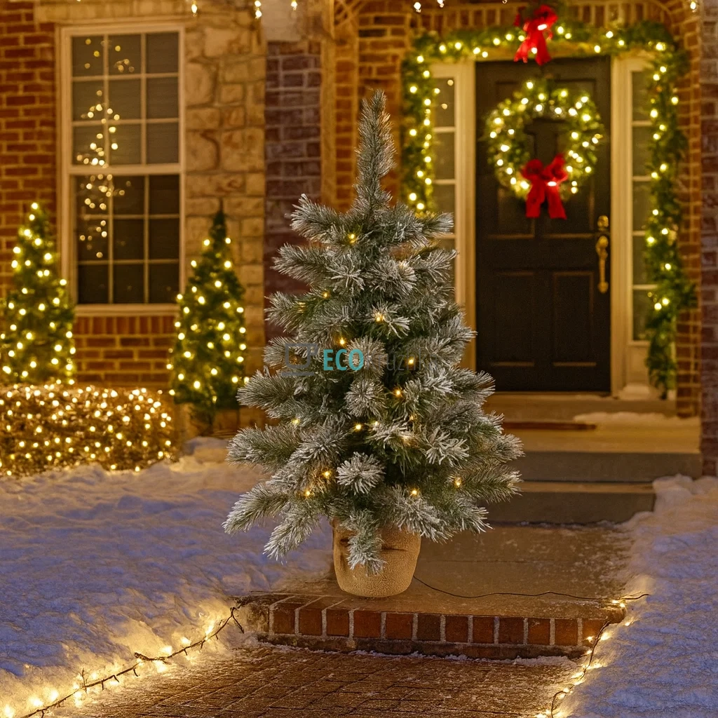 Штучна ялинка "Святкова" 75 см, 76 гілок, 50 LED вогнів, тепле біле світло, компактна новорічна ялинка 840-219 Штучна ялинка "Святкова" 75 см, 76 гілок, 50 LED вогнів, тепле біле світло, компактна новорічна ялинка 840-219