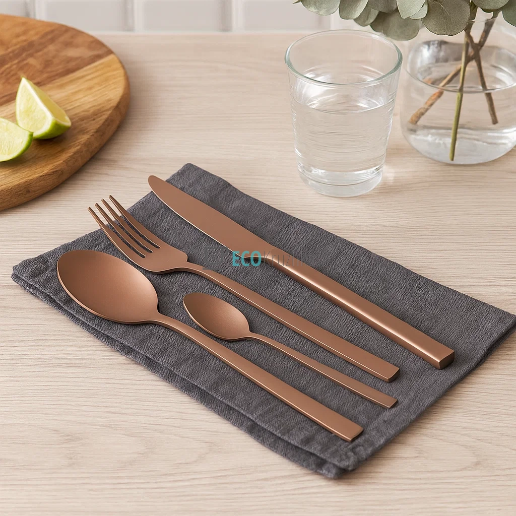 Набір столових приборів Ardesto Black Mars Favola 4 пр., мідний, нержавіюча сталь (AR0704FSC)