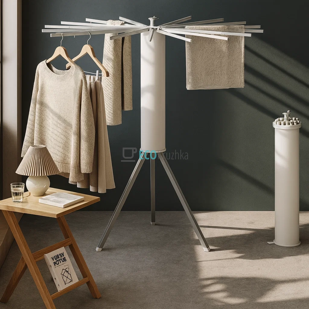 Складана переносна сушарка‑тринога 3 в 1 для білизни (JU-3069)