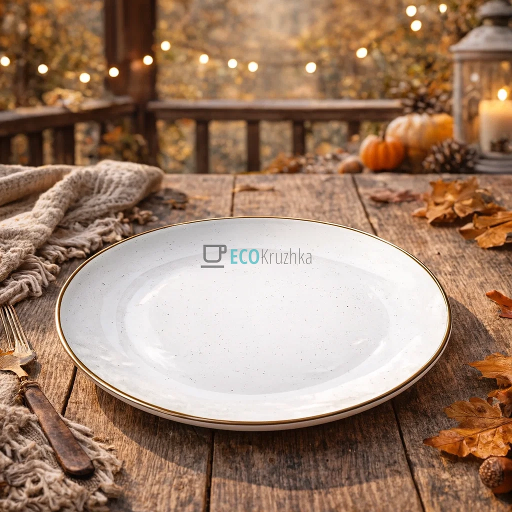 Тарілка обідня Ardesto Bagheria, 26 см, Bright white, кераміка (AR2926WGC)