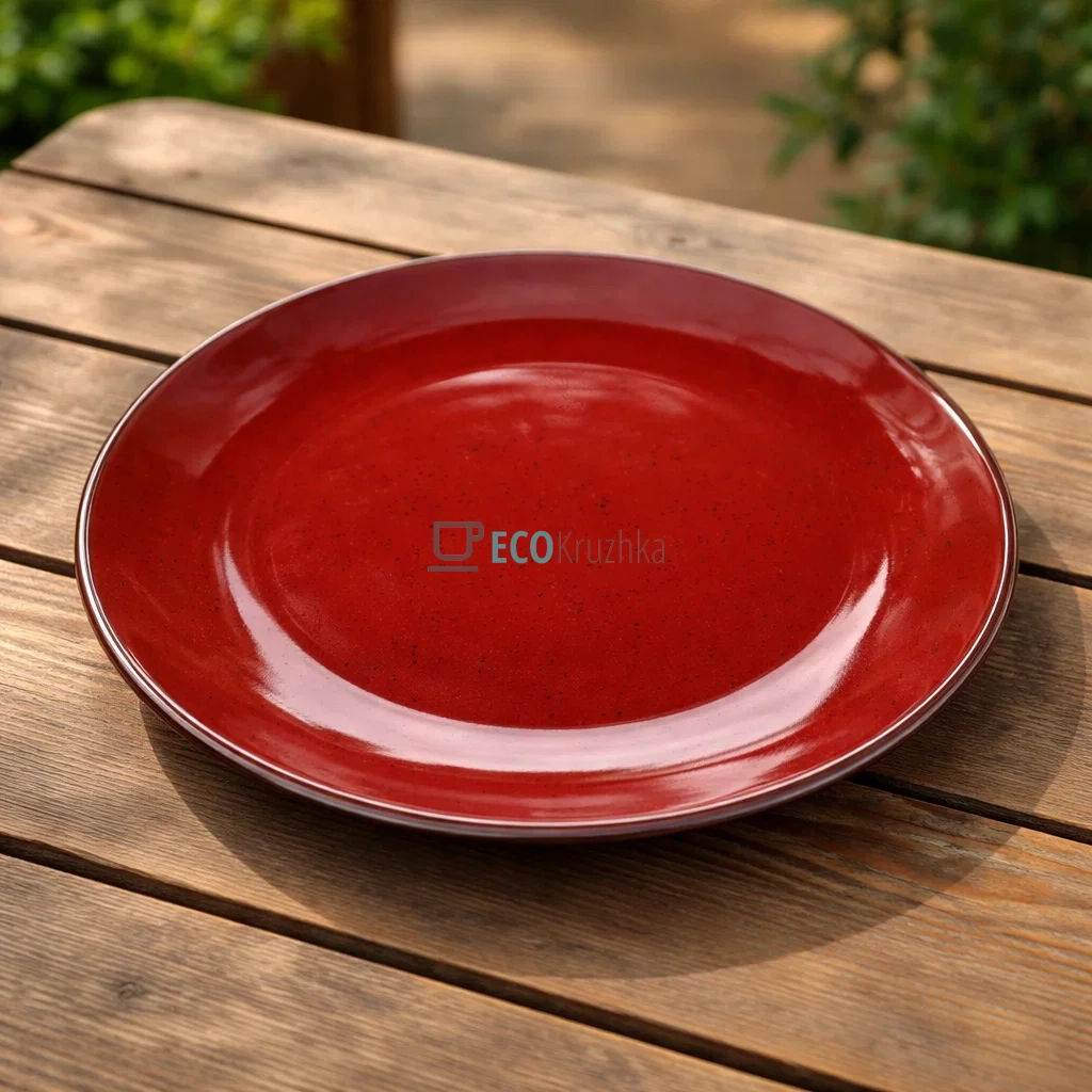 Тарілка обідня Ardesto Bagheria, 26 см, Sangria, кераміка (AR2926R)