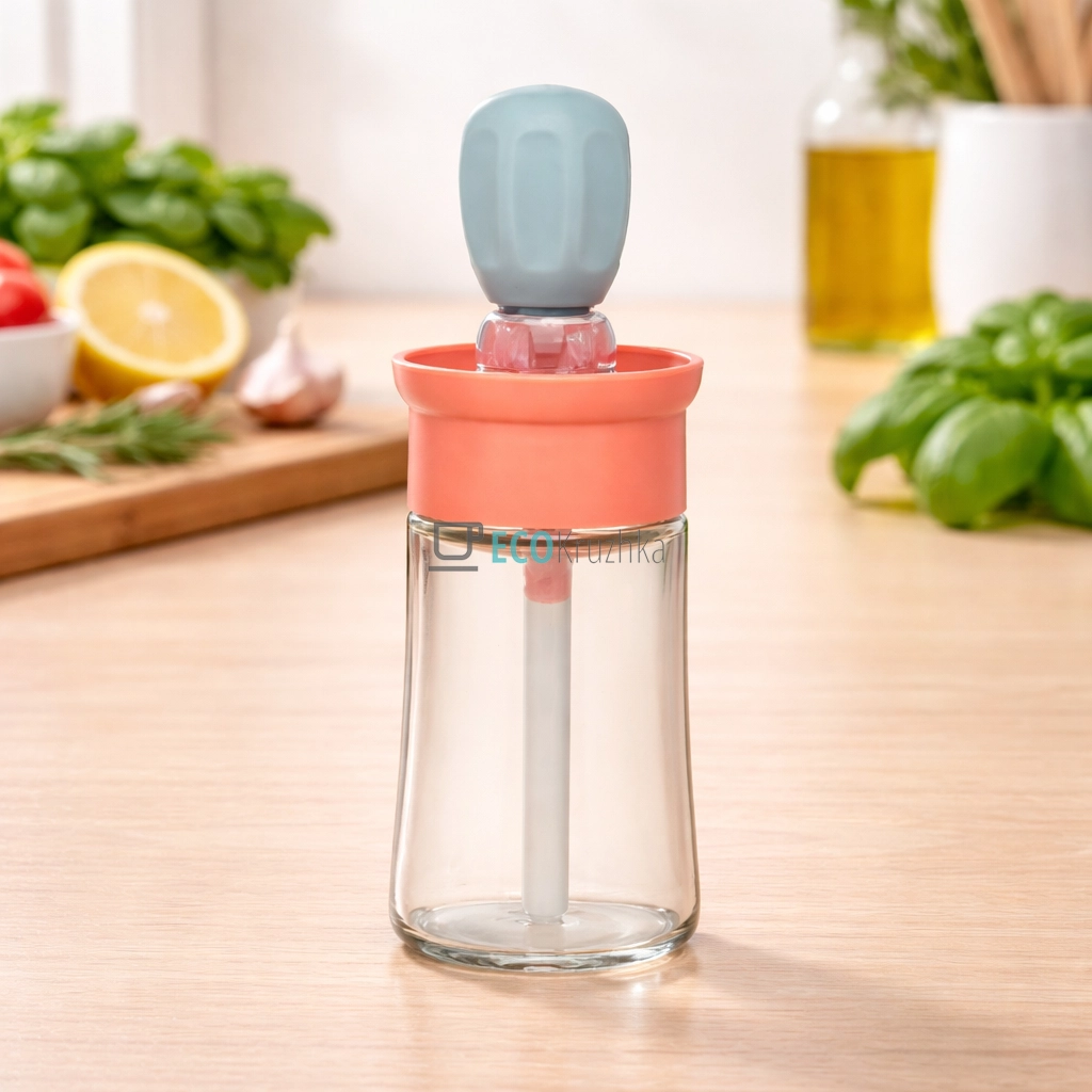 Диспенсер 180 мл для оливкової та олії олійна банка з пензликом  пляшка для олії, оцту (FRU-118-2)
