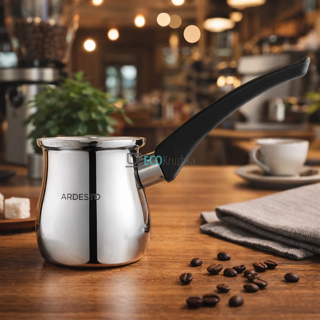 Турка Ardesto BLACK MARS, 0.35 л, нержавіюча сталь, бакелітова ручка (AR0835SB)