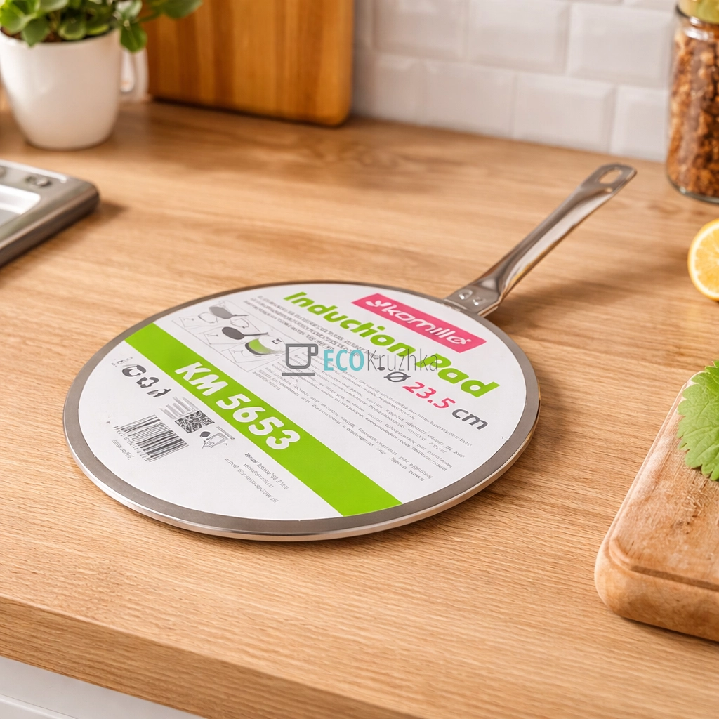 Адаптер для індукційної плити Kamille 23,5 см із нержавіючої сталі KM-5653