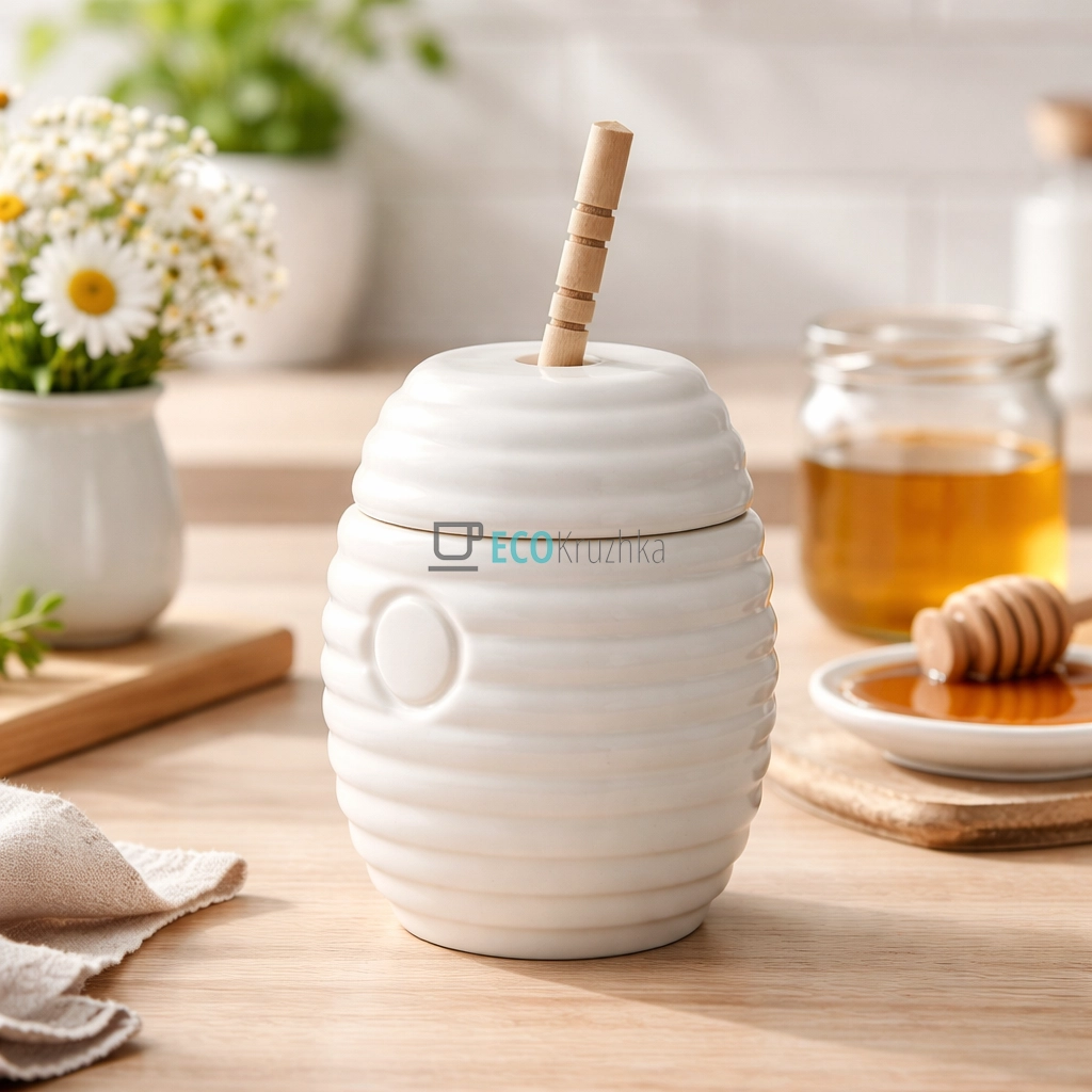 Банка для меду "Медовниця" із ложкою 250 мл PJ00911
