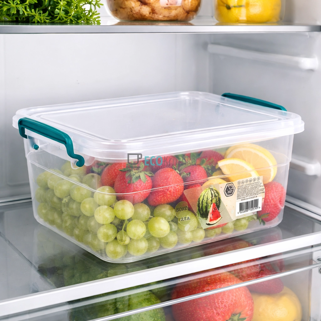 Контейнер харчовий із ручками та кришкою 3.5 л 17.8х25х12.4 см NP-55