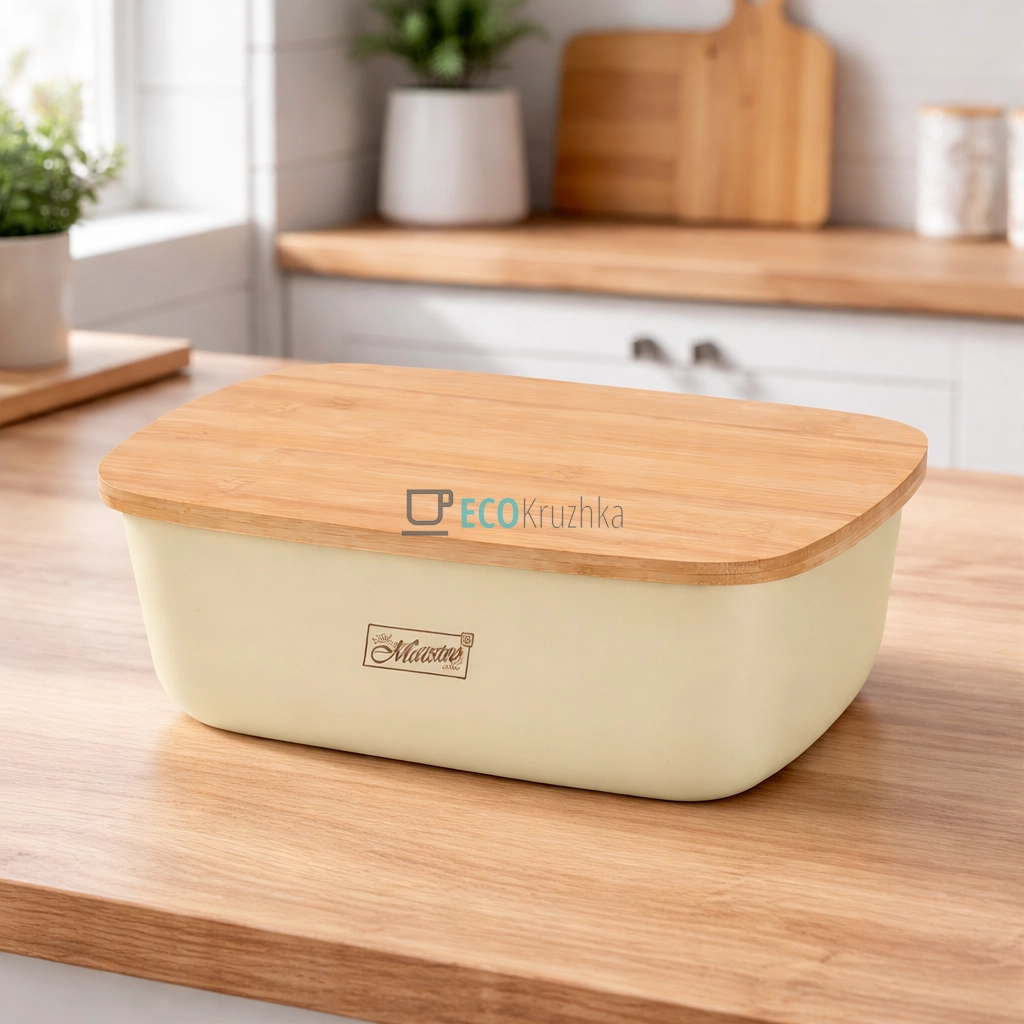 Хлібниця 345 х 235 х 130 мм Бежева Maestro MR-1776-IVORY Хлібниця 345 х 235 х 130 мм Бежева Maestro MR-1776-IVORY