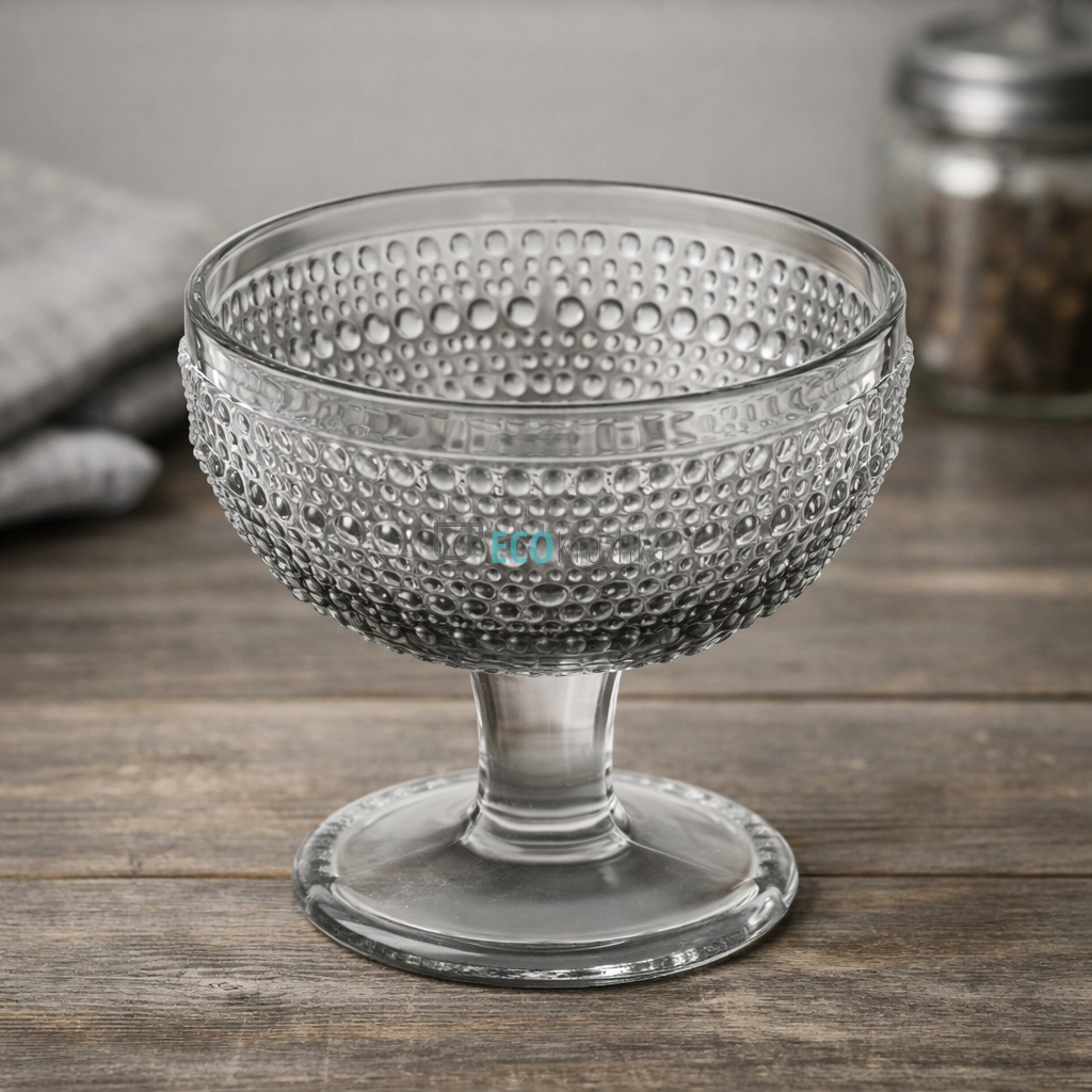 Креманка Ardesto Verbena, 12см, скло, сірий (AR5031)