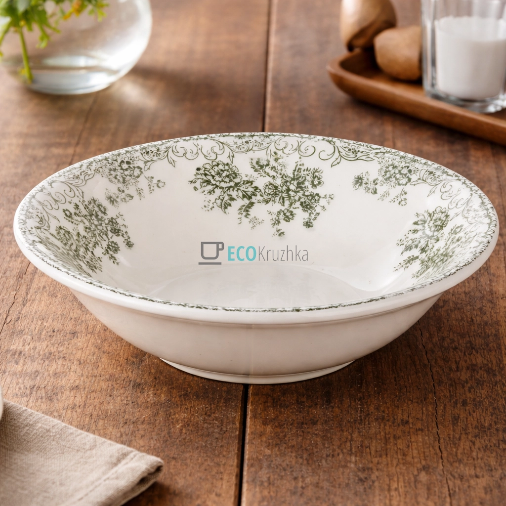 Порцеляновий салатник для сервірування 18.5 см Vintage Rose (K200) Порцеляновий салатник для сервірування 18.5 см Vintage Rose (K200)