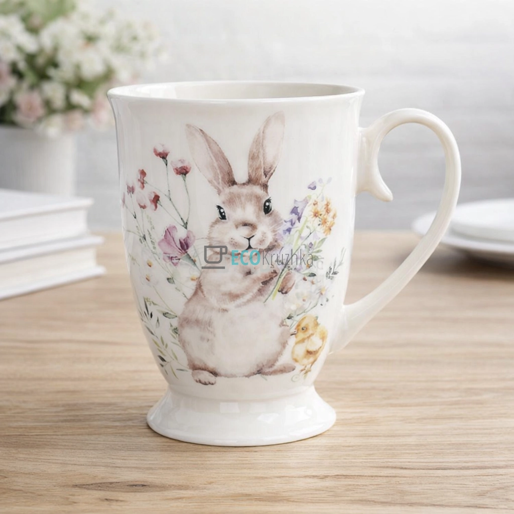 Порцеляновий кухоль "Весняна історія" 320 мл (K094) Порцеляновий кухоль "Весняна історія" 320 мл (K094)
