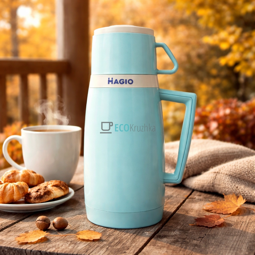 Термос 500 мл зі скляною колбою Magio (MG-1051B)