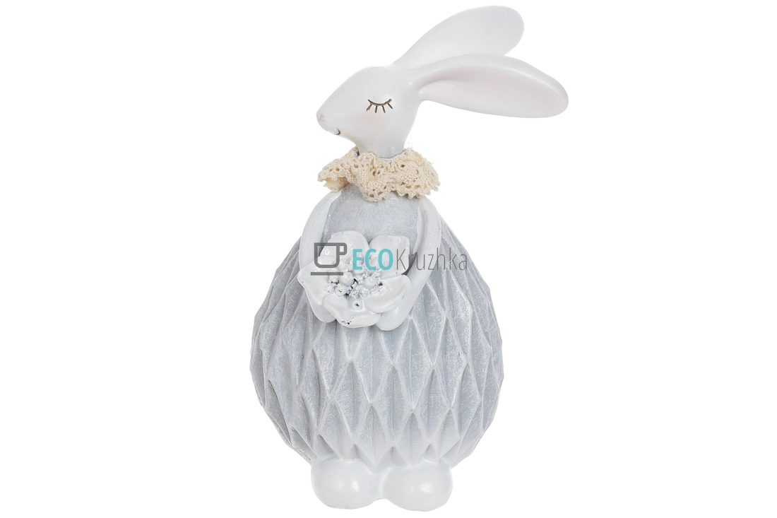 Декоративна фігурка Зайка 17 см блакитний (831-887)