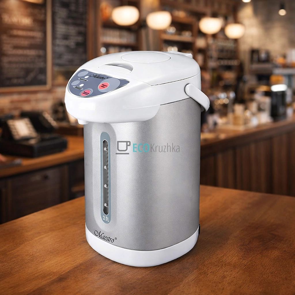 Термопот із помпою та нержавіючою колбою 3 л 750 Вт Maestro MR-082