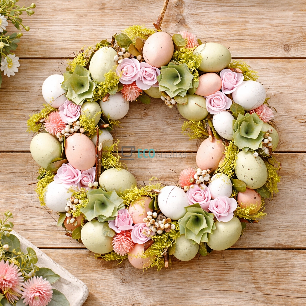 Великодній декоративний вінок 32 см (743-802) Великодній декоративний вінок 32 см (743-802)