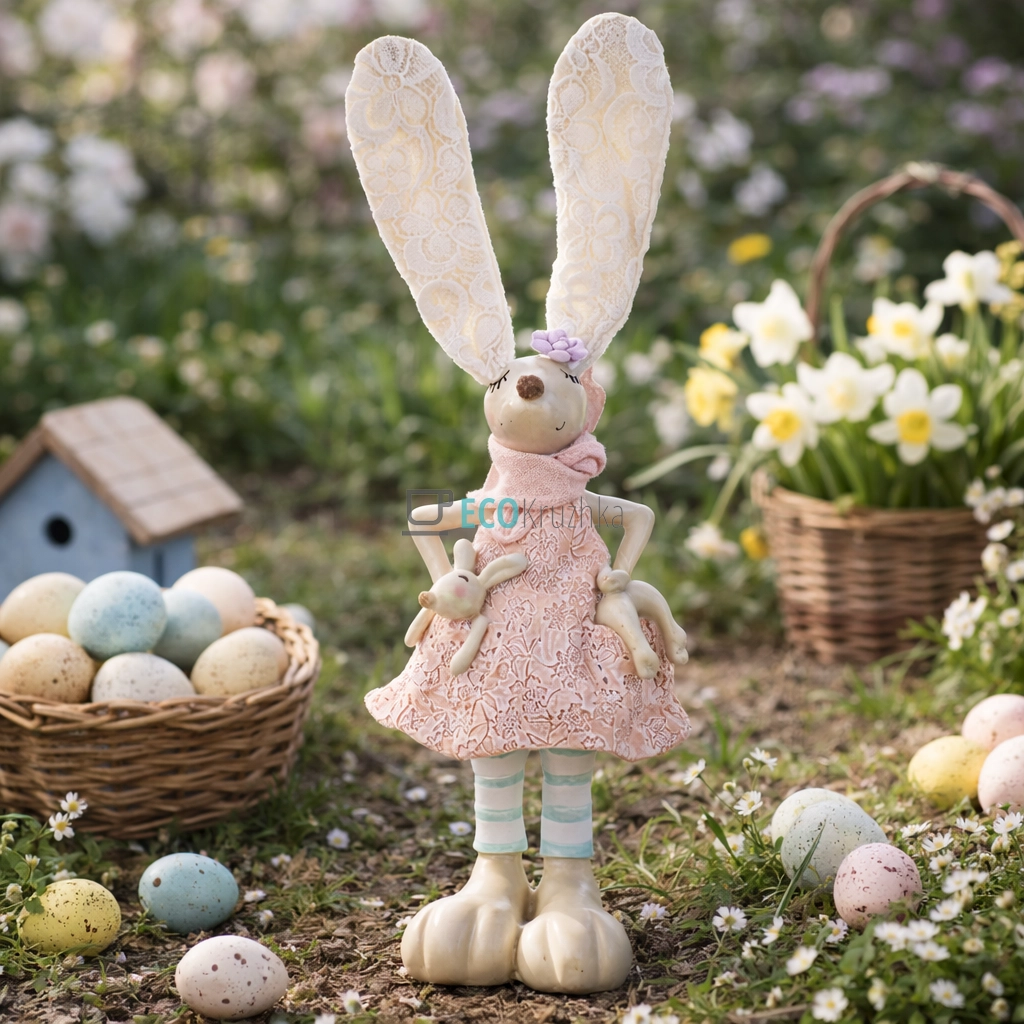 Декоративна статуетка Кролиця з дитиною (831-879) Декоративна статуетка Кролиця з дитиною (831-879)