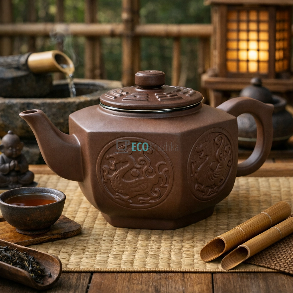 Глиняний чайник 730 мл “Таньга” (T2589)