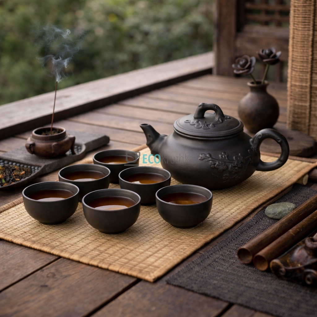 Набір для чаювання "Канзан" – чайник 450 мл, 6 піал (T2511)