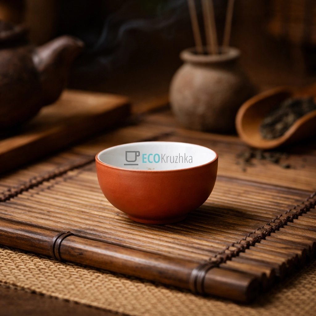 Глиняна піала 55 мл "Піньмінбей" оранжевий (TC059-2)