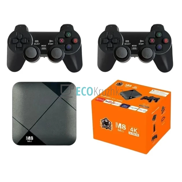 Ігрова приставка M8 mini 4K Android TV з вбудованим емулятором (JU-24569)