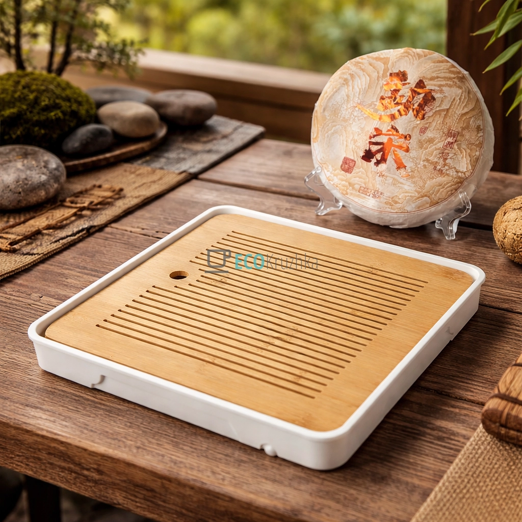 Чабань для чайної церемонії 27.5×27.5 см “Циньдао” білий (TT2521-1) Чабань для чайної церемонії 27.5×27.5 см “Циньдао” білий (TT2521-1)