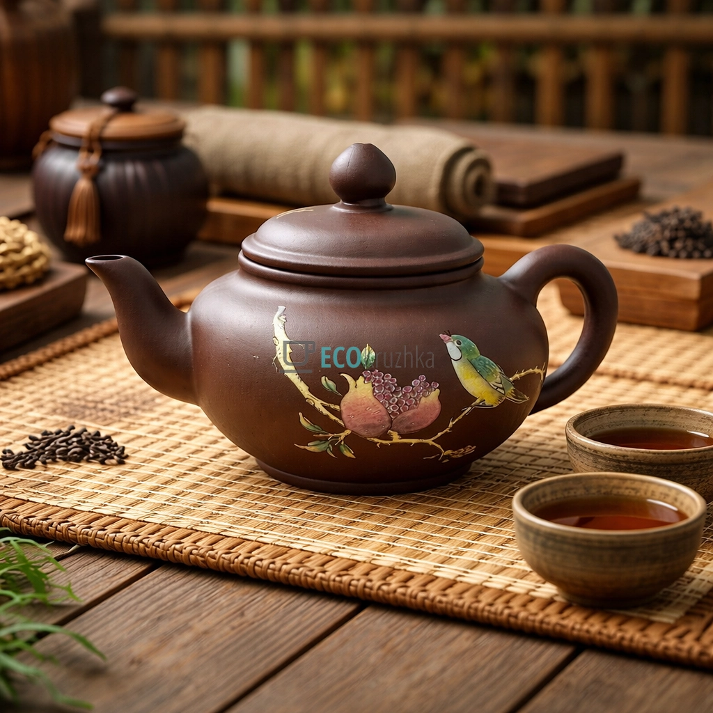 Глиняний чайник 300 мл “Соловейко” (T2513)