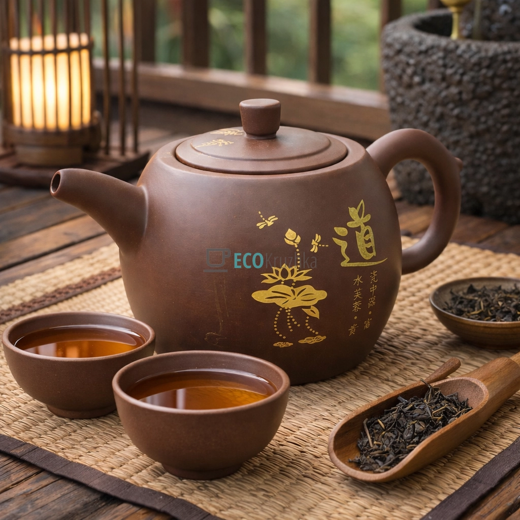 Глиняний чайник 1000 мл “Мудрість” (T2507)