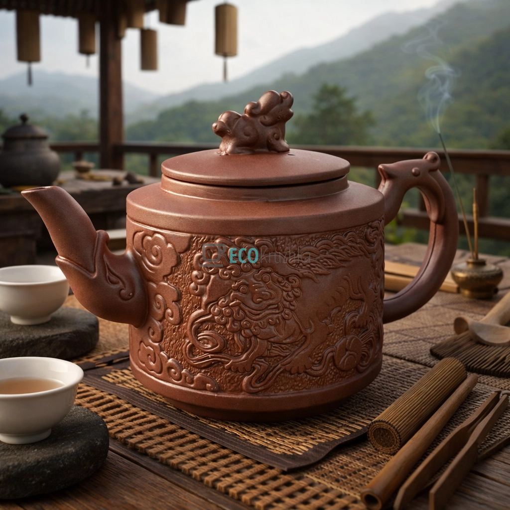 Глиняний чайник 800 мл “Лев” (T2593)