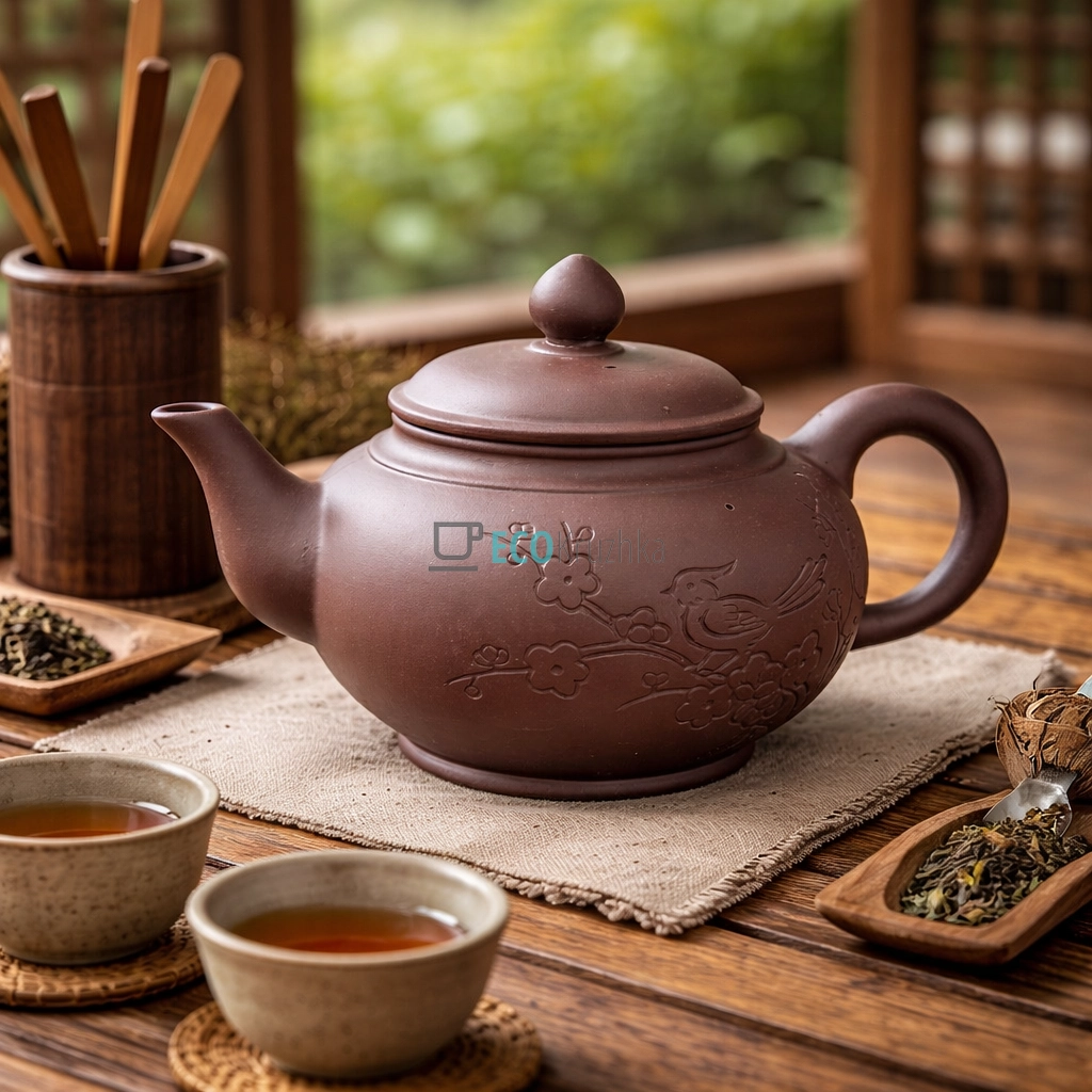 Глиняний чайник 750 мл “Весна” (T2560)